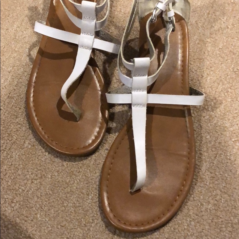 White sandals